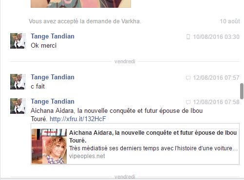 Les 10 mensonges de Varkha Dacosta sur Aichana Aidara et Ibou Touré