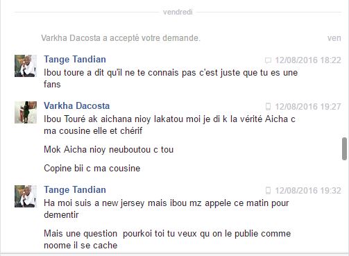 Les 10 mensonges de Varkha Dacosta sur Aichana Aidara et Ibou Touré