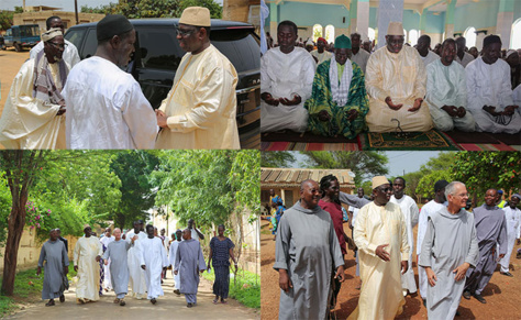 En vacances à Popenguine, Macky Sall prie à la mosquée et rend visite à la communauté chrétienne En vacances à Popenguine, Macky Sall prie à la mosquée et rend visite à la communauté chrétienne