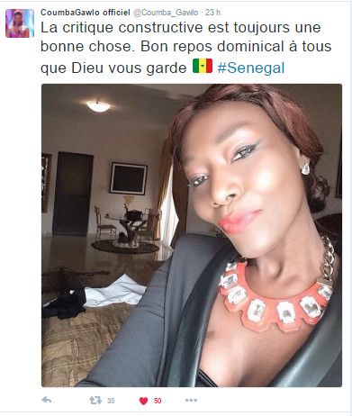 Apres ses attaques contre Youssou Ndour,Coumba Gawlo envoie un message aux Sénégalais.