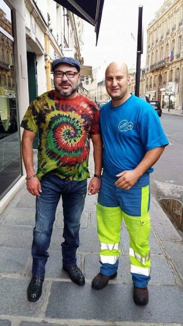 Le "look" incroyable du Roi Mohammed VI en balade dans les rues de Paris Le "look" incroyable du Roi Mohammed VI en balade dans les rues de Paris