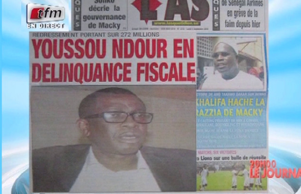Voici Comment la délinquance fiscale de Youssou Ndour est traité par la TFM Voici Comment la délinquance fiscale de Youssou Ndour est traité par la TFM
