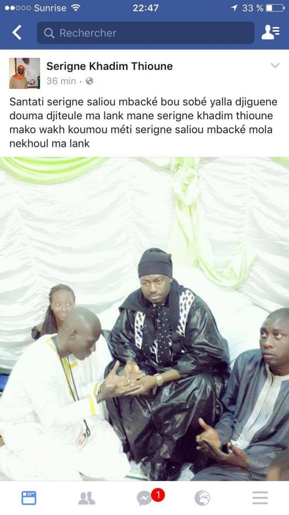 Serigne Thioune, fils de Cheikh Béthio, désavoue son père et déclare « une femme ne sera pas mon guide… » Serigne Thioune, fils de Cheikh Béthio, désavoue son père et déclare « une femme ne sera pas mon guide… »