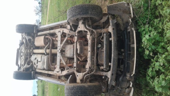 Kaolack : une voiture 4×4 se renverse sur la route de Kahone Kaolack : une voiture 4×4 se renverse sur la route de Kahone