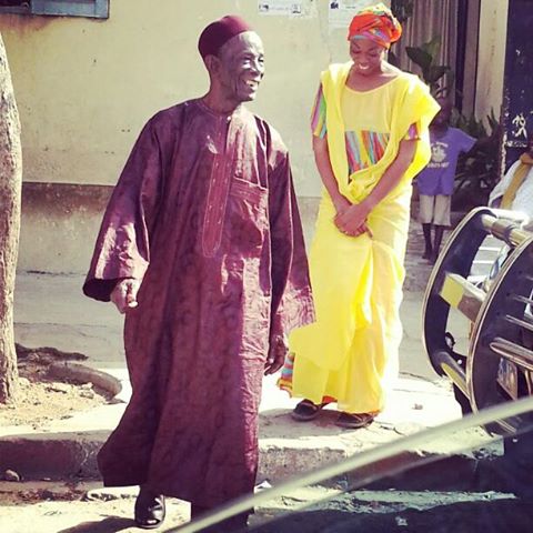 Aby Ndour en compagnie de son papa Aby Ndour en compagnie de son papa