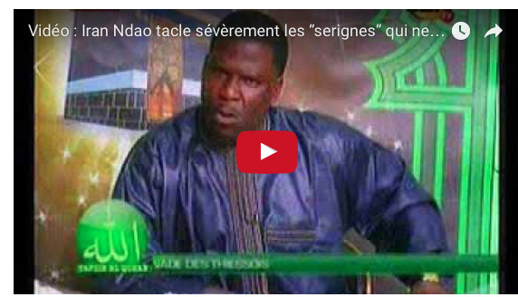 Vidéo : Iran Ndao tacle sévèrement les “serignes” qui ne travaillent pas !…. Vidéo : Iran Ndao tacle sévèrement les “serignes” qui ne travaillent pas !….