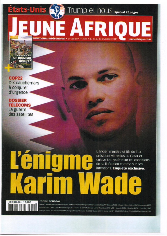 Enquête JA : L'énigme Karim Wade ou l'histoire d'une libération secrète Enquête JA : L'énigme Karim Wade ou l'histoire d'une libération secrète