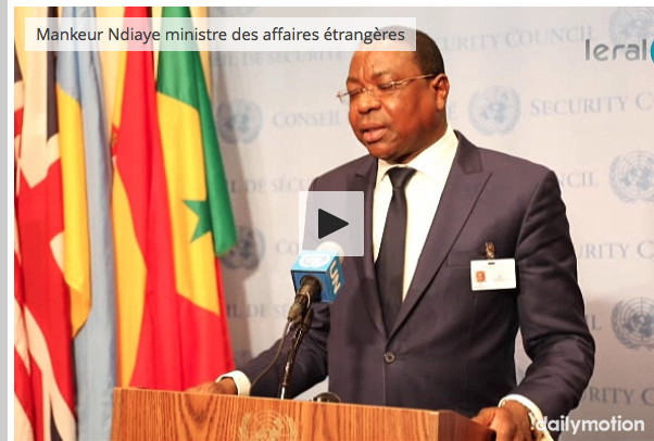 Vidéo: Discours de Mankeur Ndiaye au Conseil de Sécurité des Nations Unies