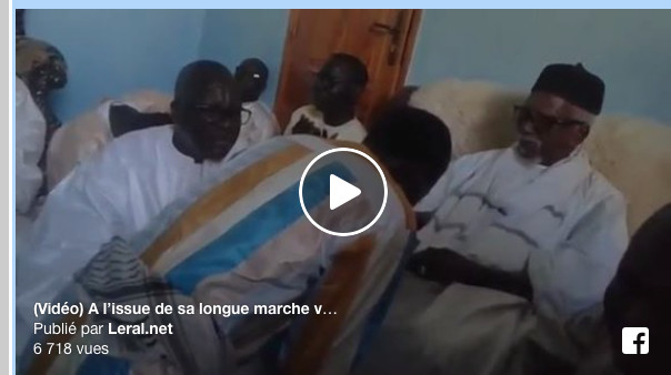 Vidéo: A l’issue de sa longue marche vers Touba, Talla Sylla reçu par le Khalif général des Mourides, Serigne Sidy Mokhtar Mbacké Vidéo: A l’issue de sa longue marche vers Touba, Talla Sylla reçu par le Khalif général des Mourides, Serigne Sidy Mokhtar Mbacké
