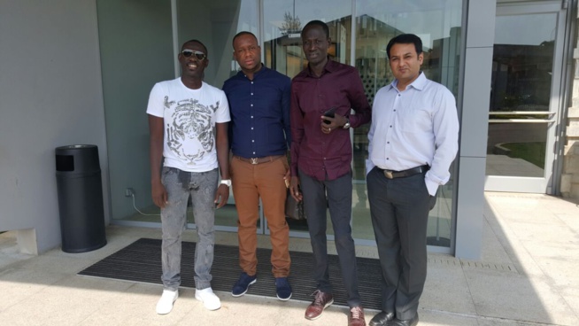 Voyage d'affaires en Guinée, le chanteur Pape Diouf à la rencontre du puissant homme d'affaires Mohamed Sylla de la Guinée avec son fidéle et loyale ami Marcel Djilass et Moustapha Diop.