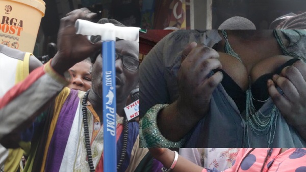 Vidéo Insolite: Un homme qui pompe les seins des femmes au marché central de Thies