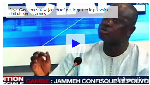 Vidéo- Seydi Gassama, Amnesty International : "Si Yaya Jammeh refuse la diplomatie, on doit utiliser la force pour le faire partir"