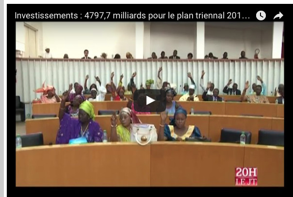 Investissements : 4797,7 Milliards Pour Le Plan Triennal 2017 – 2019 Investissements : 4797,7 Milliards Pour Le Plan Triennal 2017 – 2019