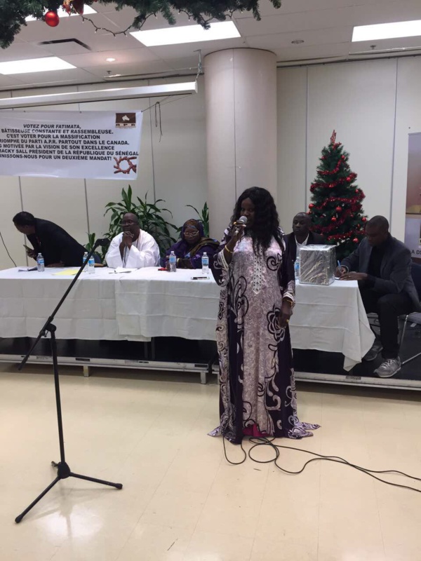 Mouvement national des femmes APR du Canada : Madame Ndèye Arame WAR désignée Coordonnatrice nationale Mouvement national des femmes APR du Canada : Madame Ndèye Arame WAR désignée Coordonnatrice nationale