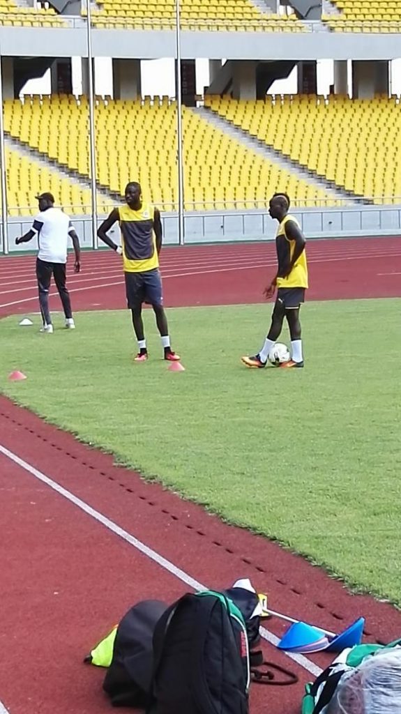 Séance d’entrainement des Lions a Kintele, Brazzaville