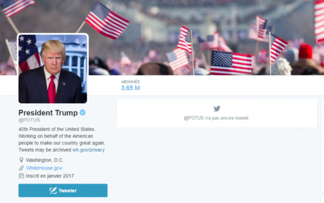 Twitter : le compte personnel d'Obama appartient désormais à ... Donald Trum Twitter : le compte personnel d'Obama appartient désormais à ... Donald Trum