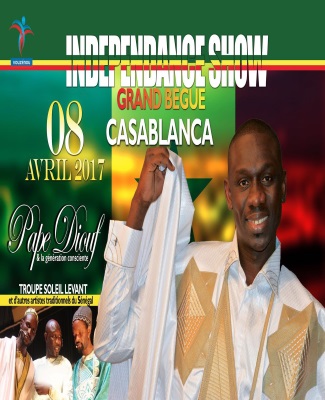 GRAND BEGUE DE CASABLANCA LE 08 AVRIL PAPE DIOUF AU MAROC AVEC VOUZENOU DANS INDEPENDANCE SHOW GRAND BEGUE DE CASABLANCA LE 08 AVRIL PAPE DIOUF AU MAROC AVEC VOUZENOU DANS INDEPENDANCE SHOW