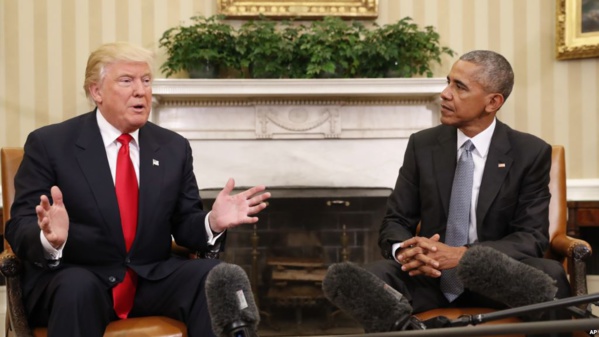 Trump accuse Obama de l'avoir placé "sur écoute" avant la présidentielle Trump accuse Obama de l'avoir placé "sur écoute" avant la présidentielle