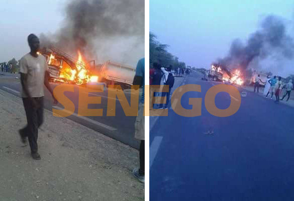 Urgent: Choc entre un minicar et un camion citerne de carburant: aucun survivant, tous morts calcinés Urgent: Choc entre un minicar et un camion citerne de carburant: aucun survivant, tous morts calcinés