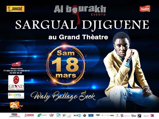 Baye Ndiaye, AL BOURAKH EVENTS rend homage à la femme ce samedi 18 au grand theatre avec WALY seck. Baye Ndiaye, AL BOURAKH EVENTS rend homage à la femme ce samedi 18 au grand theatre avec WALY seck.