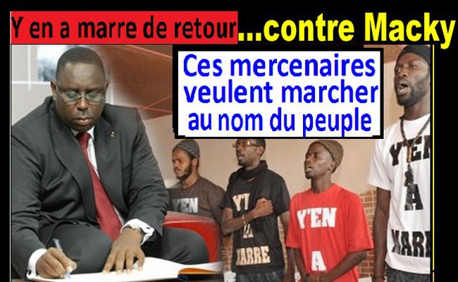 Les mercenaires sont de retour…Y’en a marre marche le 7 avril Les mercenaires sont de retour…Y’en a marre marche le 7 avril