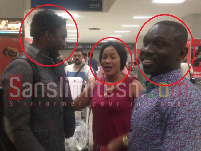 Pape Diouf et son épouse Bébé Basse croisent Waly Seck à … Pape Diouf et son épouse Bébé Basse croisent Waly Seck à …