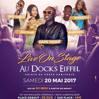 Le 20 Mai au Dock Eiffel réservez vos billets: NANGA DEF TOUR SOIREE PAPE DIOUF/AIDA SAMB/ETC....