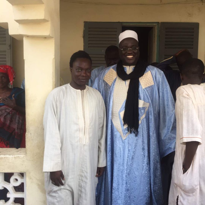Serigne Abdou Lahat Gaindé Fatma, chargé de la com du grand Magal de Touba en compagnie de Serigne Abdourahmane de feu Serigne Kosso à Mbao.