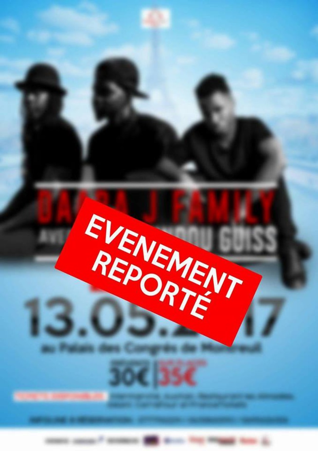 Le rendez-vous du 13 Mai au Palais des Congrés de Montreuil avec Darra dji et Dip est reporté. Le rendez-vous du 13 Mai au Palais des Congrés de Montreuil avec Darra dji et Dip est reporté.