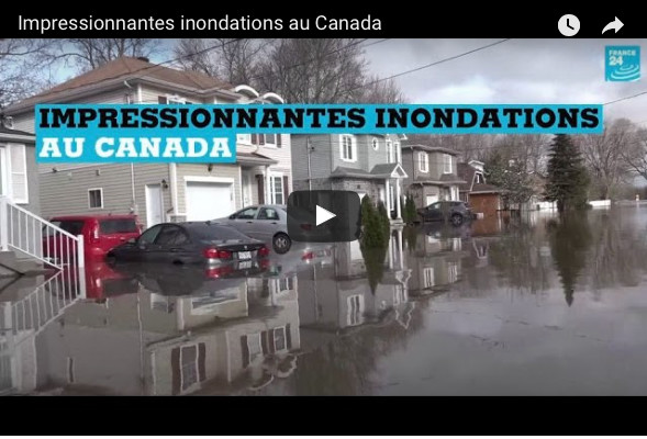 Impressionnantes inondations au Canada