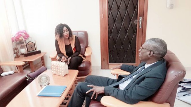 Audience: GuiGui reçue par le Secrétaire Général du ministre de la santé (Photos) Audience: GuiGui reçue par le Secrétaire Général du ministre de la santé (Photos)