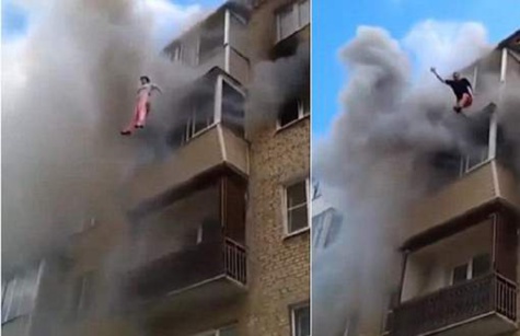 Vidéo-Il jette ses enfants du cinquième étage pour les sauver des flammes Vidéo-Il jette ses enfants du cinquième étage pour les sauver des flammes