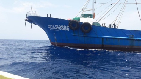 Des chalutiers battant pavillon chinois pris en flagrant délit au large de la Casamance (Marine sénégalaise) Des chalutiers battant pavillon chinois pris en flagrant délit au large de la Casamance (Marine sénégalaise)