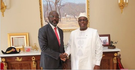 Présidentielle au Liberia : l'ex-footballeur George Weah consulte Macky Sall Présidentielle au Liberia : l'ex-footballeur George Weah consulte Macky Sall
