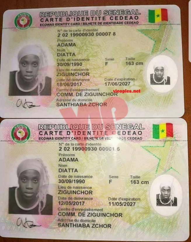 Urgent : Une persone sur deux cartes d'identités différentes à vous de juger. Urgent : Une persone sur deux cartes d'identités différentes à vous de juger.