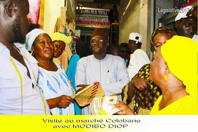 Modibo Diop en campagne dans son fief à Colobane, promet 10 millions aux femmes et la prise en charge de 300 familles dans la CMU Modibo Diop en campagne dans son fief à Colobane, promet 10 millions aux femmes et la prise en charge de 300 familles dans la CMU