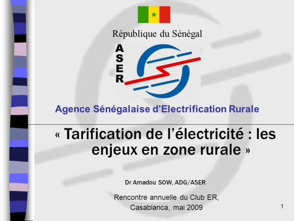 Electrification rurale : L’ASER vers un nouveau Contrat de performance Electrification rurale : L’ASER vers un nouveau Contrat de performance