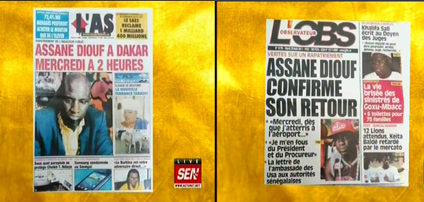Le sauve-conduit entre ses mains : Assane Diouf arrive à Dakar, à 2 heures, ce mercredi ; tout sur le trajet que le vol charter empruntera Le sauve-conduit entre ses mains : Assane Diouf arrive à Dakar, à 2 heures, ce mercredi ; tout sur le trajet que le vol charter empruntera