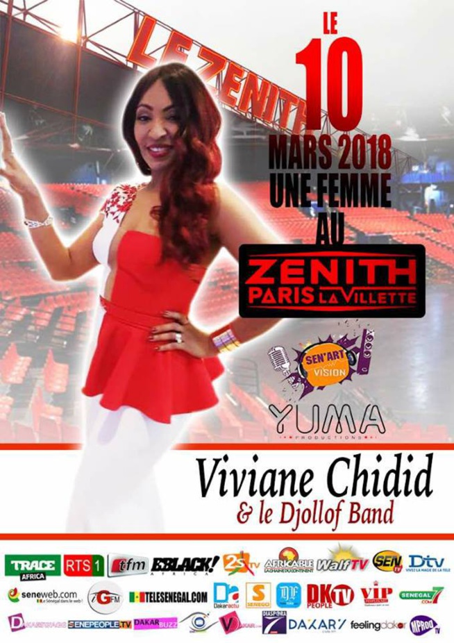 Le Zenith de Paris accueille pour la première un artiste Sénégalaise: Le challenge de Viviane, le 10 Mars 2018