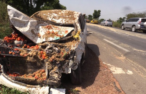 Urgent- Des blessés graves dans un accident survenu ce matin à (Aloup Kagne) à l’entrée de Thies