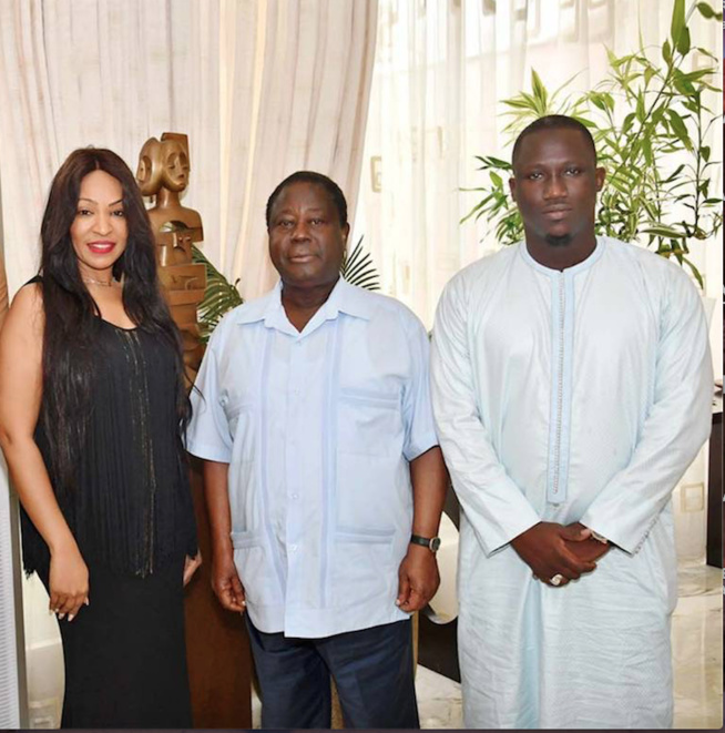 Viviane Chidid invitée chez le couple de l'ex président de la Cote d' Ivoire Henri Kona Bédié et sa femme.