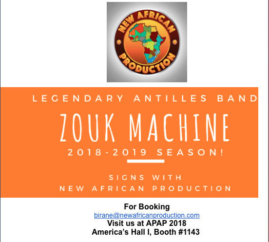 Zouk Machine / Christiane Obydol 2018 - Saison 2019 avec New African Production INC. Zouk Machine / Christiane Obydol 2018 - Saison 2019 avec New African Production INC.