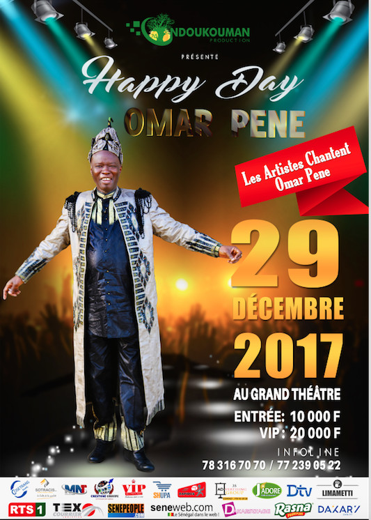 HAPPY DAY: Les artistes chantent Omar Pen ce 29 décembre au Grand Théatre.