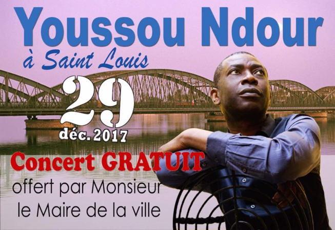 Youssou Ndour sera à Saint Louis ce 29 décembre 2017 Youssou Ndour sera à Saint Louis ce 29 décembre 2017