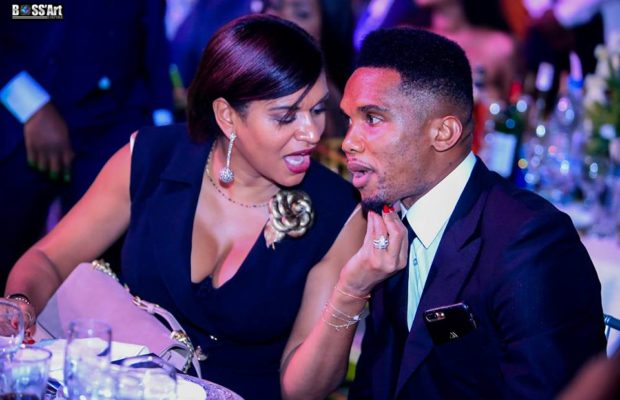 Samuel Eto’o en toute complicité avec sa femme, Gorgette Etoo Samuel Eto’o en toute complicité avec sa femme, Gorgette Etoo