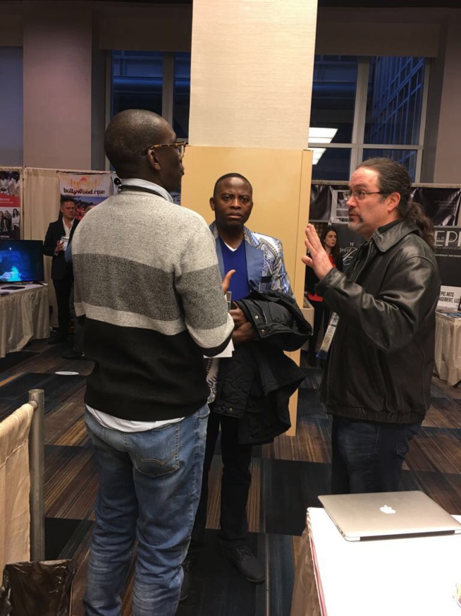 APAP NY 2018: Aida Samb avec le Label New African Production de Birane dans le Hall de Hilton Hotel APAP NY 2018: Aida Samb avec le Label New African Production de Birane dans le Hall de Hilton Hotel