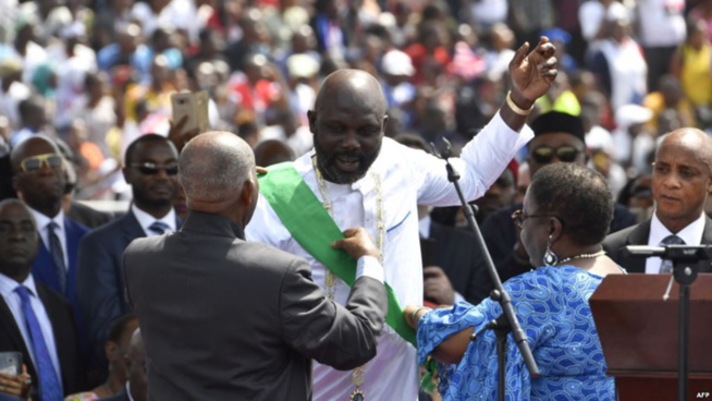 George Weah officiellement investi président du Libéria