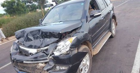 La voiture du président du Conseil National de la Jeunesse victime d'un grave accident … La voiture du président du Conseil National de la Jeunesse victime d'un grave accident …
