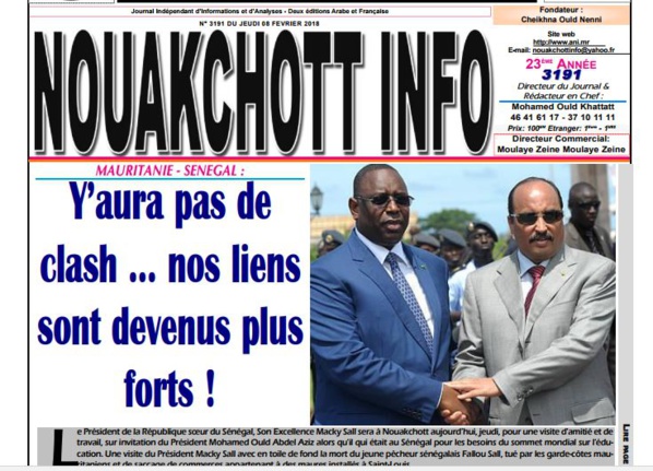 Y’aura pas de clash entre le Sénégal et la Mauritanie… nos liens sont devenus plus forts ! Y’aura pas de clash entre le Sénégal et la Mauritanie… nos liens sont devenus plus forts !