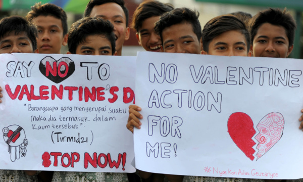 Ces pays où la Saint-Valentin est interdite